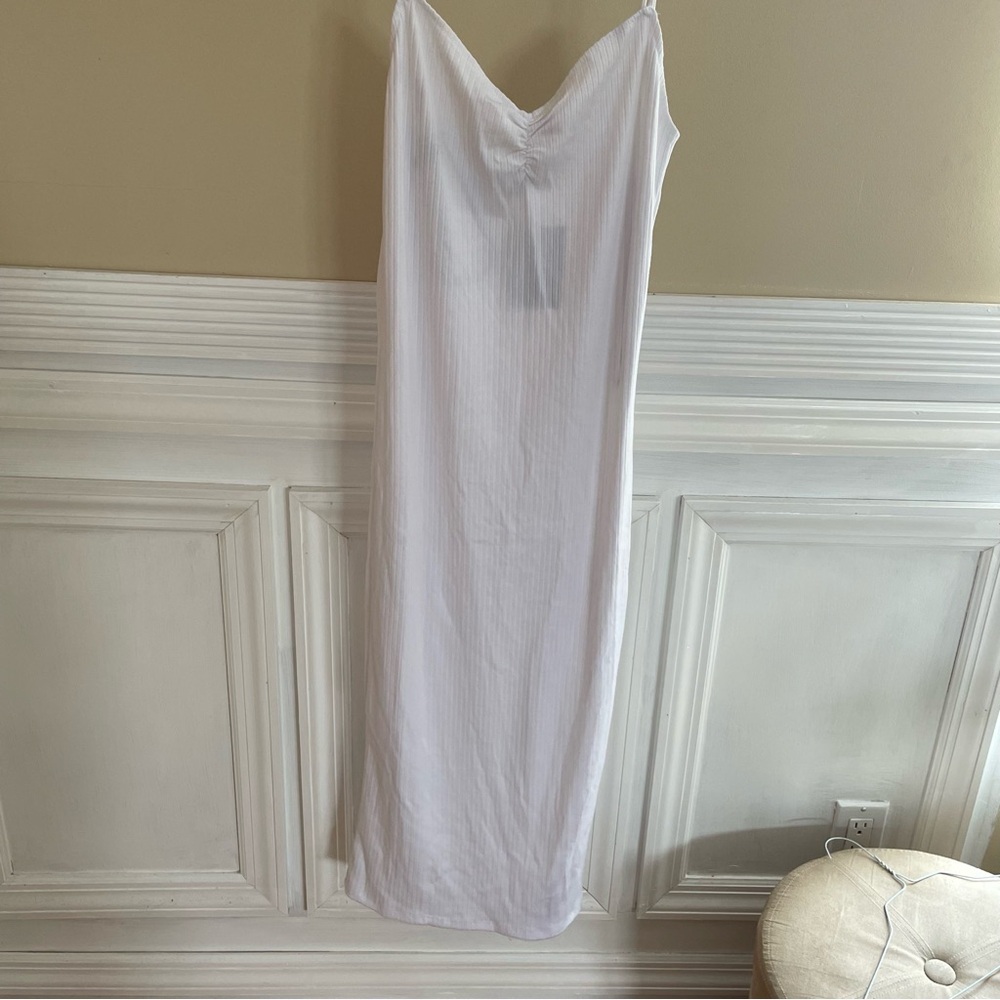 White midi dress